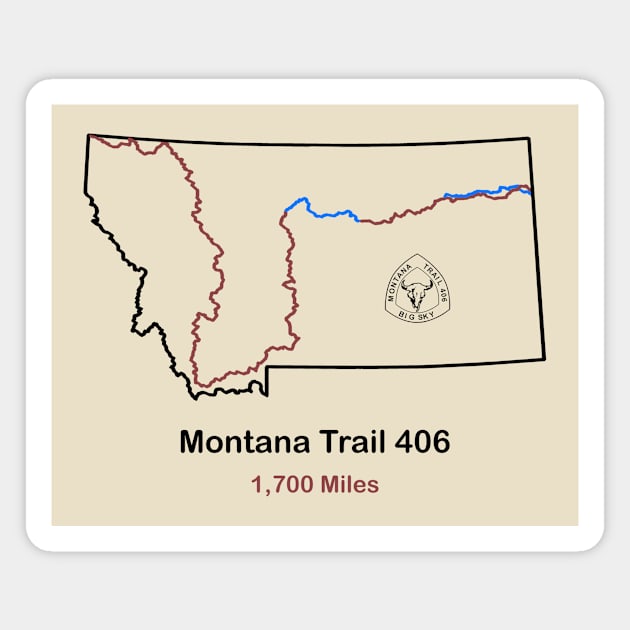 Montana Trail 406 Magnet by numpdog